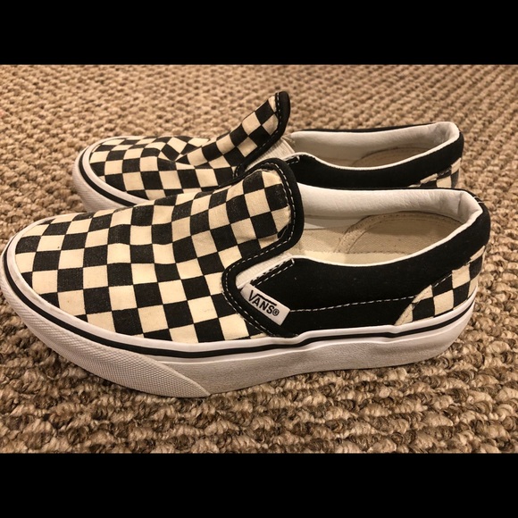 little girls checkered vans
